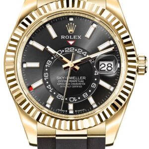 Rolex Sky-Dweller 18k Yellow Gold Oysterflex Men's Watch