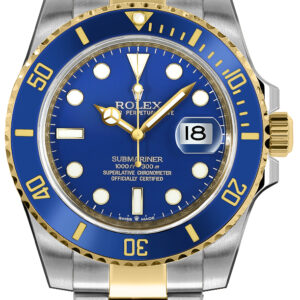 Rolex Submariner Date Royal Blue Dial Two Tone Men's Watch